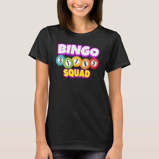 Bingo Squad Team Spieler Lucky Bingo Luck Women M T-Shirt (Vorderseite)