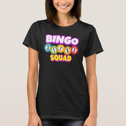 Bingo Squad Team Spieler Lucky Bingo Luck Women M T-Shirt (Vorderseite)