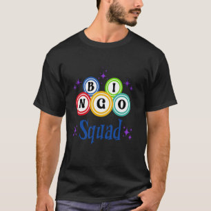 Bingo-Squad-Team-Spieler-Spielnacht Retro-Sterne B T-Shirt