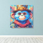 Bingo the Blue Monkey Leinwanddruck (Insitu (Holzboden))