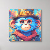 Bingo the Blue Monkey Leinwanddruck (Vorderseite)