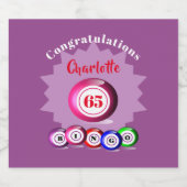 Bingo Themed Birthday Party Personalisiert Bierflaschenetikett (Einzelnes Label)