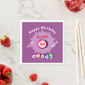 Bingo Themed Birthday Party Personalisiert Serviette (Beispiel)