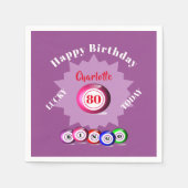 Bingo Themed Birthday Party Personalisiert Serviette (Vorderseite)