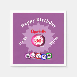 Bingo Themed Birthday Party Personalisiert  Serviette