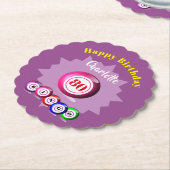 Bingo Themed Birthday Party Personalisiert Untersetzer (angewinkelt)