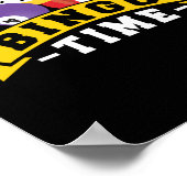 Bingo Time Funny Lucky Gambling Poster (Ecke)