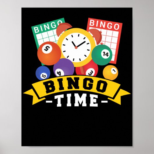Bingo Time Funny Lucky Gambling Poster (Vorne)