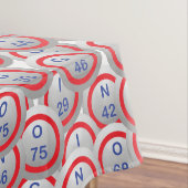 Bingo-Trichter-Bälle in gelegentlichem Tischdecke (Beispiel)