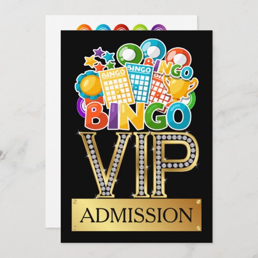 Bingo VIP Einladung (Vorne/Hinten)