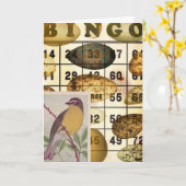 Bingo-Vogel Karte (Gelbe Blume)