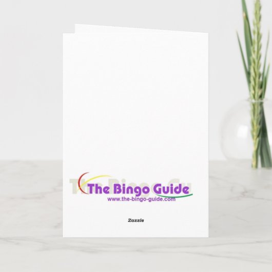 Bingo-Weihnachtskarte Feiertagskarte (Rückseite)