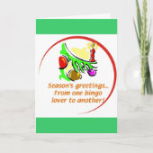 Bingo-Weihnachtskarte Feiertagskarte (Vorderseite)