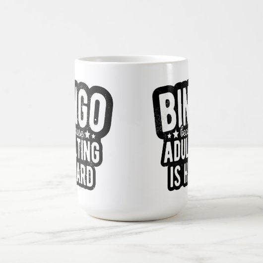 Bingo, weil Ehebruch schwer ist | Funny Bingo Kaffeetasse (Mittel)