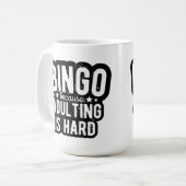 Bingo, weil Ehebruch schwer ist | Funny Bingo Kaffeetasse (Vorderseite Links)