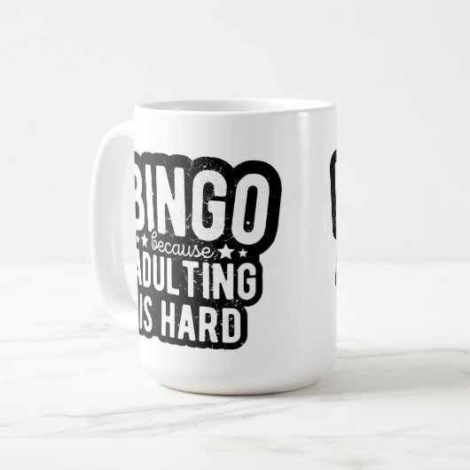 Bingo, weil Ehebruch schwer ist | Funny Bingo Kaffeetasse (Vorderseite Links)