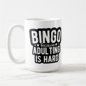 Bingo, weil Ehebruch schwer ist | Funny Bingo Kaffeetasse (Links)