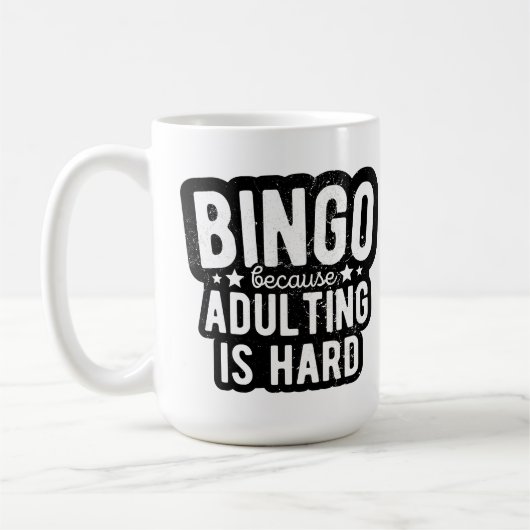 Bingo, weil Ehebruch schwer ist | Funny Bingo Kaffeetasse (Links)