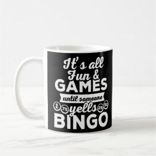 Bingo Yells Funny Bingo Caller Outfit Bingo Playa Kaffeetasse