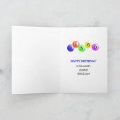 Bingokarte 82. Geburtstag Karte (Innenseite)