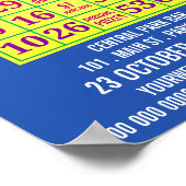 Bingokarte, Bingo-Nachtwerbung Poster (Ecke)