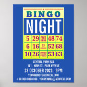 Bingokarte, Bingo-Nachtwerbung Poster (Vorne)