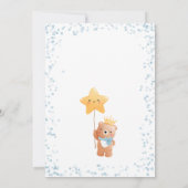 Bingokarte Boy Bear Blue Baby Dusche Einladung (Rückseite)
