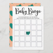 Bingokarte für die Babydusche Einladung (Vorne/Hinten)