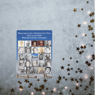 Bingokarte für Familien mit schneebedecktem Foto