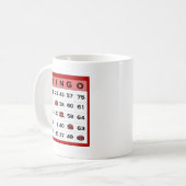 Bingokarte Kaffeetasse (Vorderseite Links)