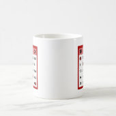 Bingokarte Kaffeetasse (Mittel)