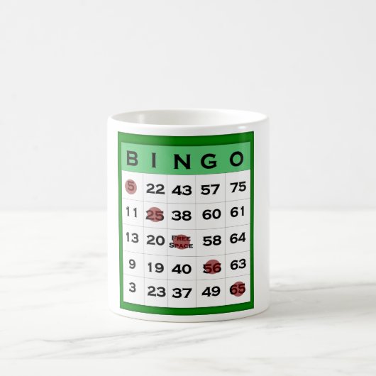 Bingokarte Kaffeetasse (Mittel)