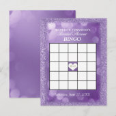 Bingokarte | Lavender Lights Einladungspostkarte (Vorne/Hinten)