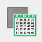 Bingokarte Magnet (Vorderseite/Rückseite)