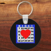 Bingokarte mit Herz-Keychain Schlüsselanhänger (Vorderseite)