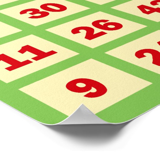 Bingokarte Poster (Ecke)