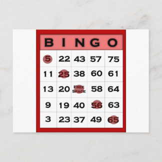 Bingokarte Postkarte