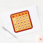 Bingokarte Quadratischer Aufkleber (Umschlag)