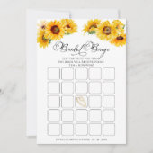 Bingokarte Sunflower Brautparty Einladung (Vorderseite)