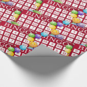 Bingokarte und Bingokorbälle Großdrucke Geschenkpapier (Ecke)