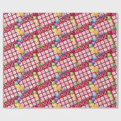 Bingokarte und Bingokorbälle Großdrucke Geschenkpapier (Flach)