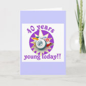 Bingokarten - 40. Geburtstag Karte (Vorderseite)