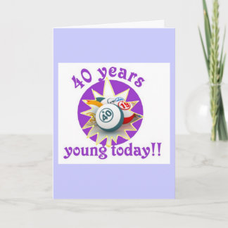 Bingokarten - 40. Geburtstag Karte