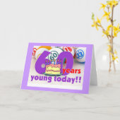 Bingokarten - 60. Geburtstag Karte (Gelbe Blume)