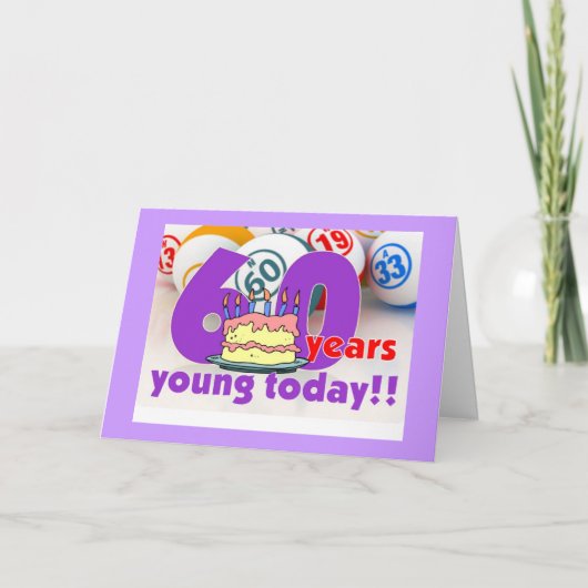 Bingokarten - 60. Geburtstag Karte (Vorderseite)