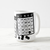 Bingokarten Chips Spielkunstdarstellung Kaffeetasse (VorderseiteRechts)