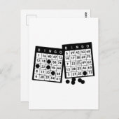 Bingokarten Chips Spielkunstdarstellung Postkarte (Vorne/Hinten)