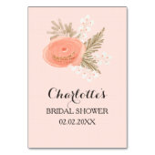 Bingokarten für Elfenbein-Brautparty Tischnummer (Vorderseite)