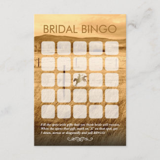 Bingokarten für Rustikales Brautparty Einladung