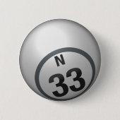 Bingoknopf N 33 Button (Vorderseite)